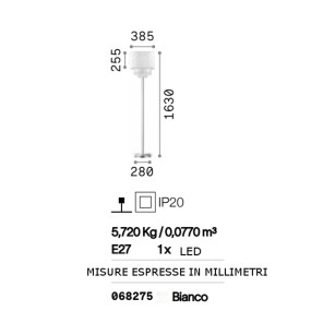 Ideal Lux lámpara de pie moderna OPERA PT1 068275 E27 LED