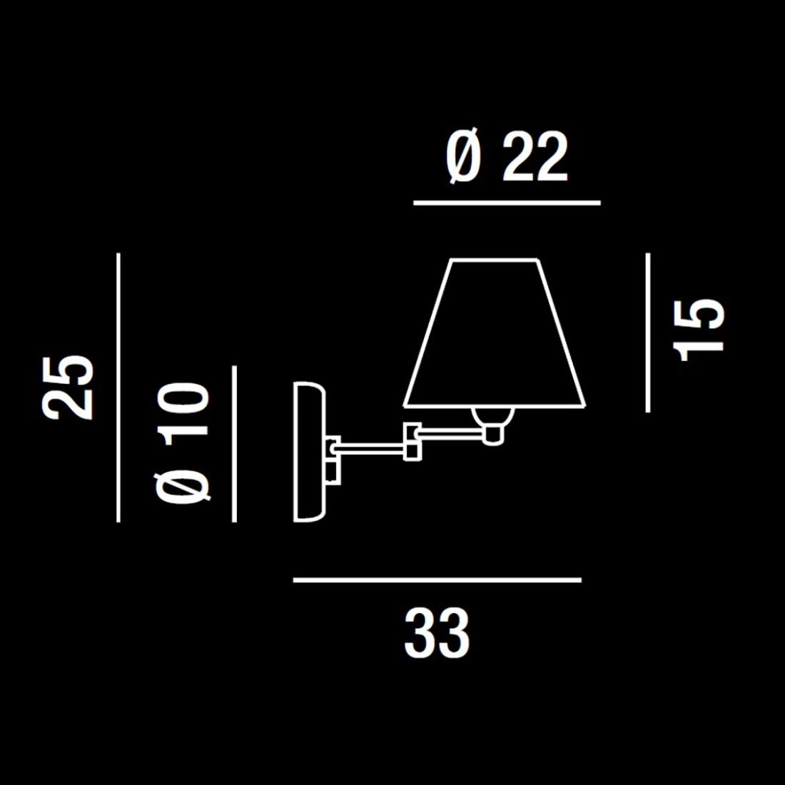 Applique à bras orientables Perenz DOME HOTEL 4016 OD