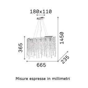 Lampadario RAIN SP5 Ideal Lux