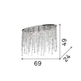 Plafón moderno Ideal Lux RAIN PL5 008455 E14 LED