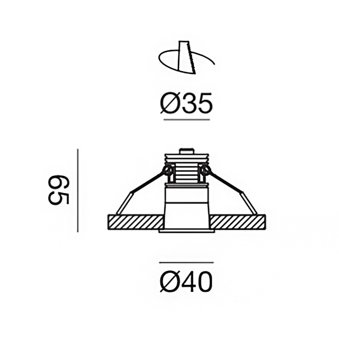 Gea Led GFA1210 weißer Einbaustrahler