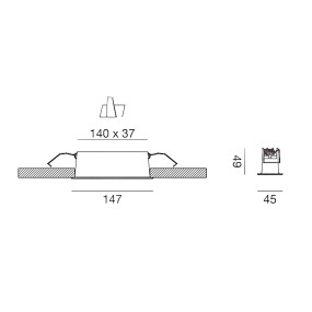 Spot encastré Gea Led GFA1120N aluminium blanc