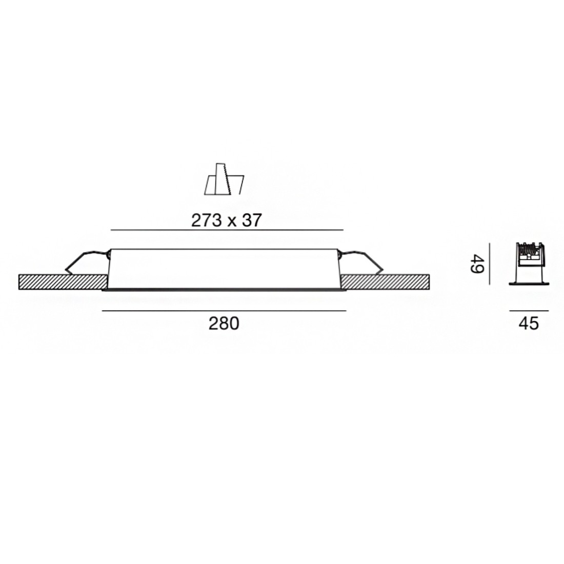 Spot encastré Gea Led GFA1121N aluminium blanc