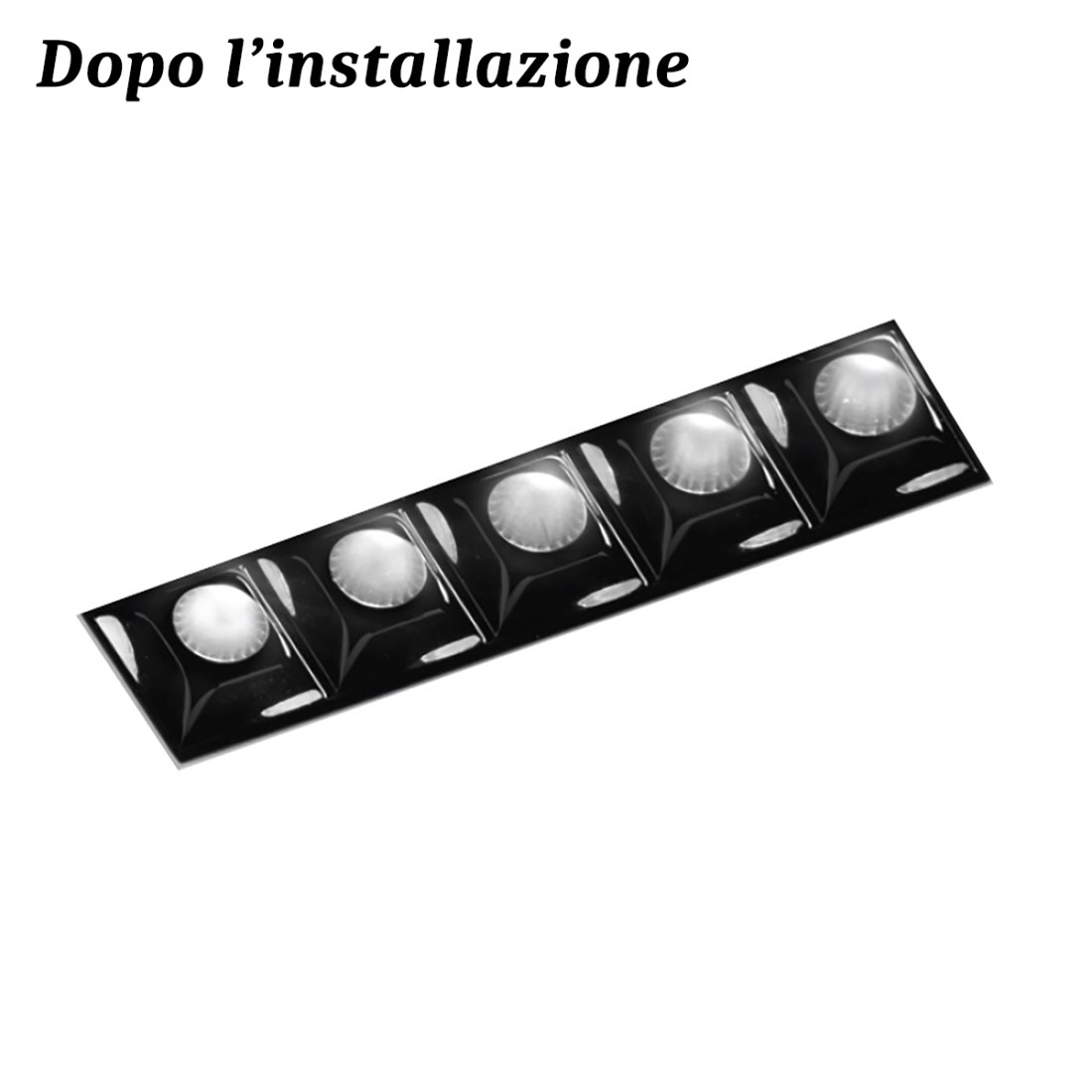 Spot encastrable Gea Led GFA1130N en aluminium noir