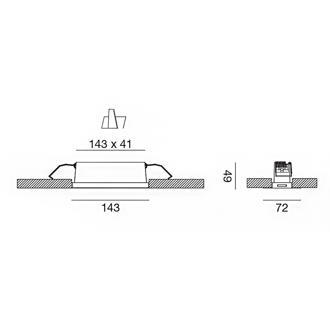 Gea Led GFA1130C Einbaustrahler aus weißem Aluminium