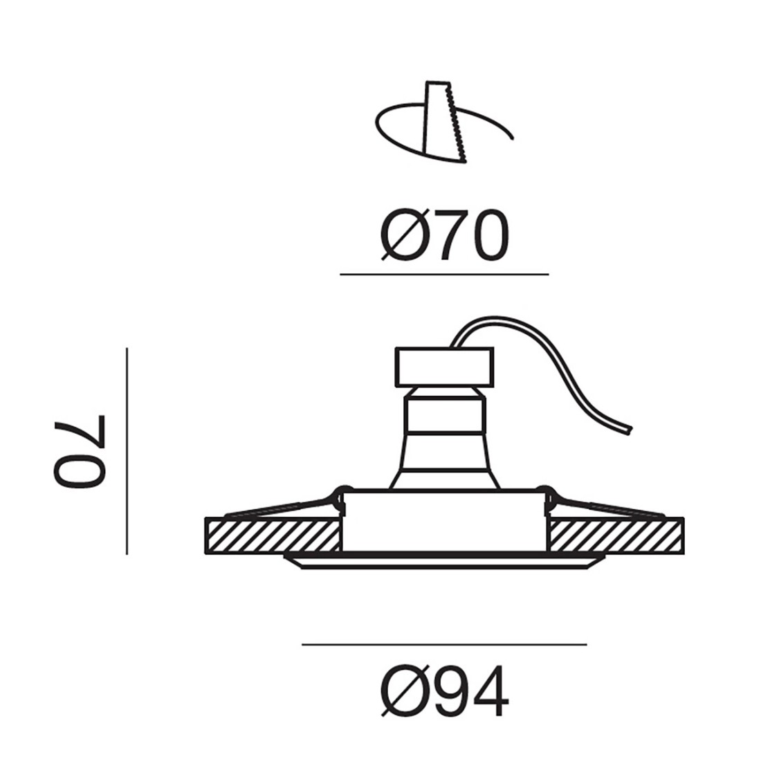 Gea Led GFA1150 weißer Einbaustrahler