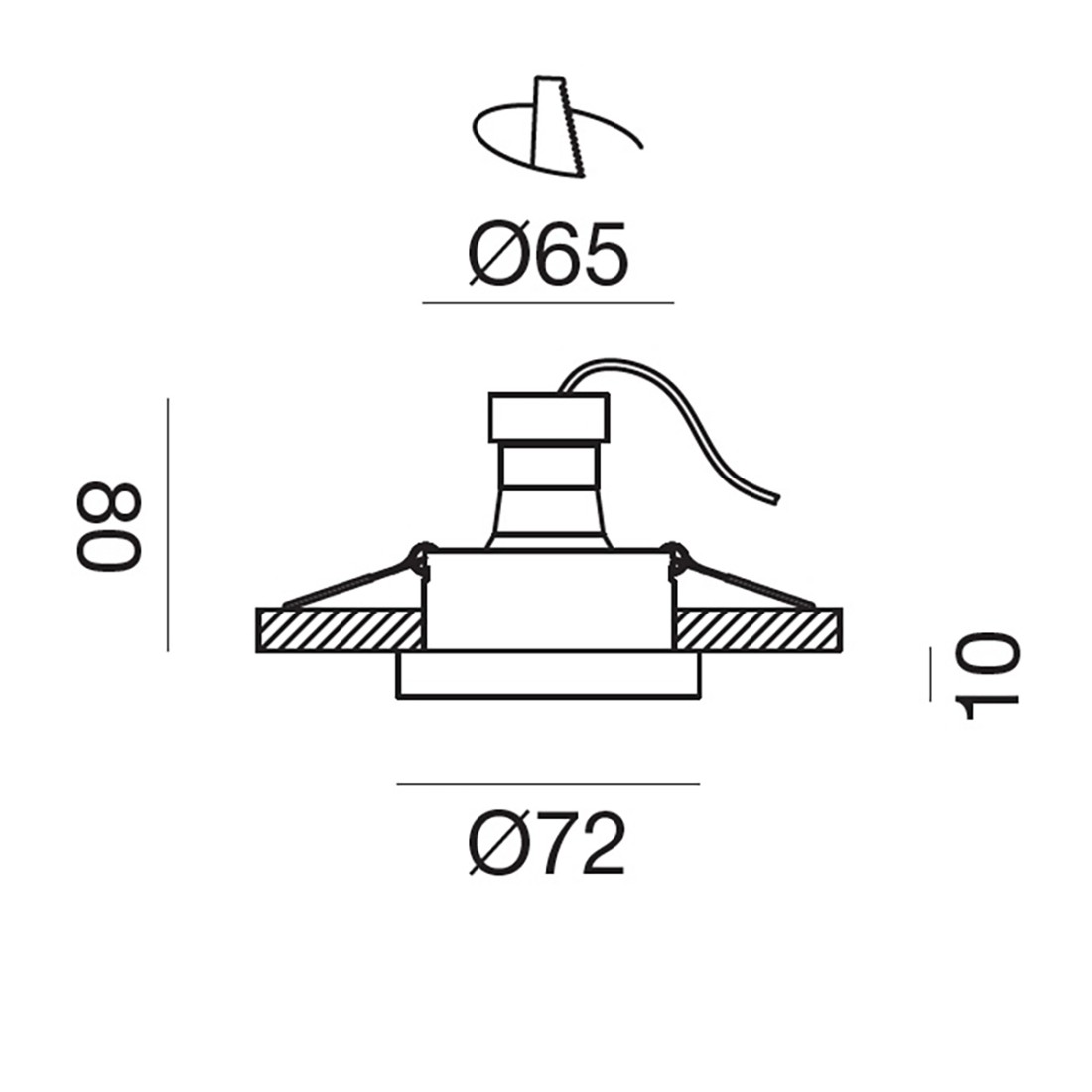 Gea Led GFA1160 weißer Einbaustrahler