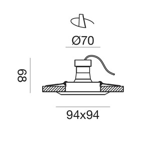 Gea Led GFA1190 weißer Einbaustrahler