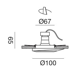 Gea Led GFA1200 weißer Einbaustrahler