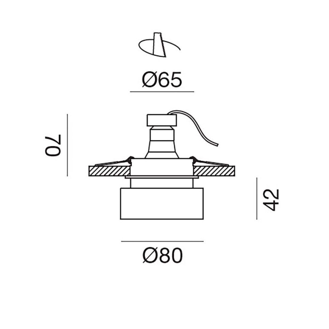 Spot encastrable blanc Gea Led GFA1210