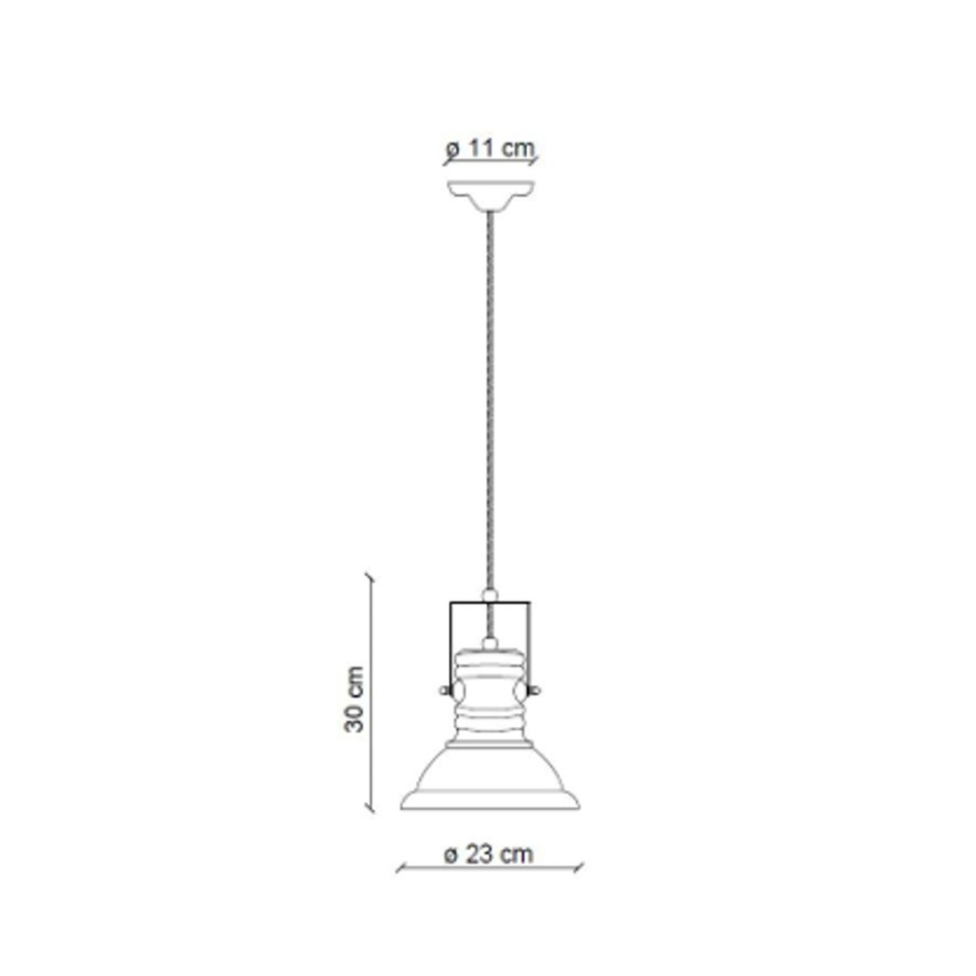 Lampara rustica Ferroluce Retrò INDUSTRIAL C1691 E27 LED