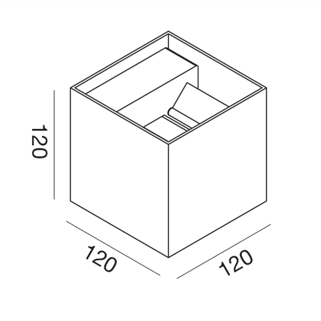 Plafoniera led da esterno Cube GX53 IP65