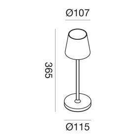 Abat-jour esterno batteria Gea Led GLS032 300LM IP54 bianco