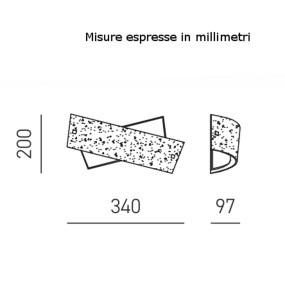 Applique murale moderne Gea Luce CAMILLA AP FO E14 LED