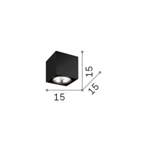 Spot de plafond moderne Ideal Lux MOOD PL1 D15 SQUARE 140933 243931 GU10 LED