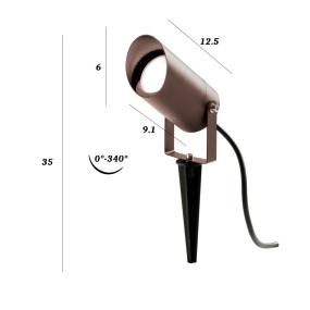 Foco de piquete de aluminio Gea Led GES1141