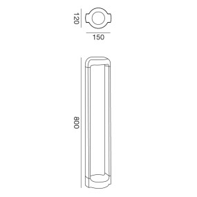 Lampioncino alluminio policarbonato Gea Led EURUS GES452