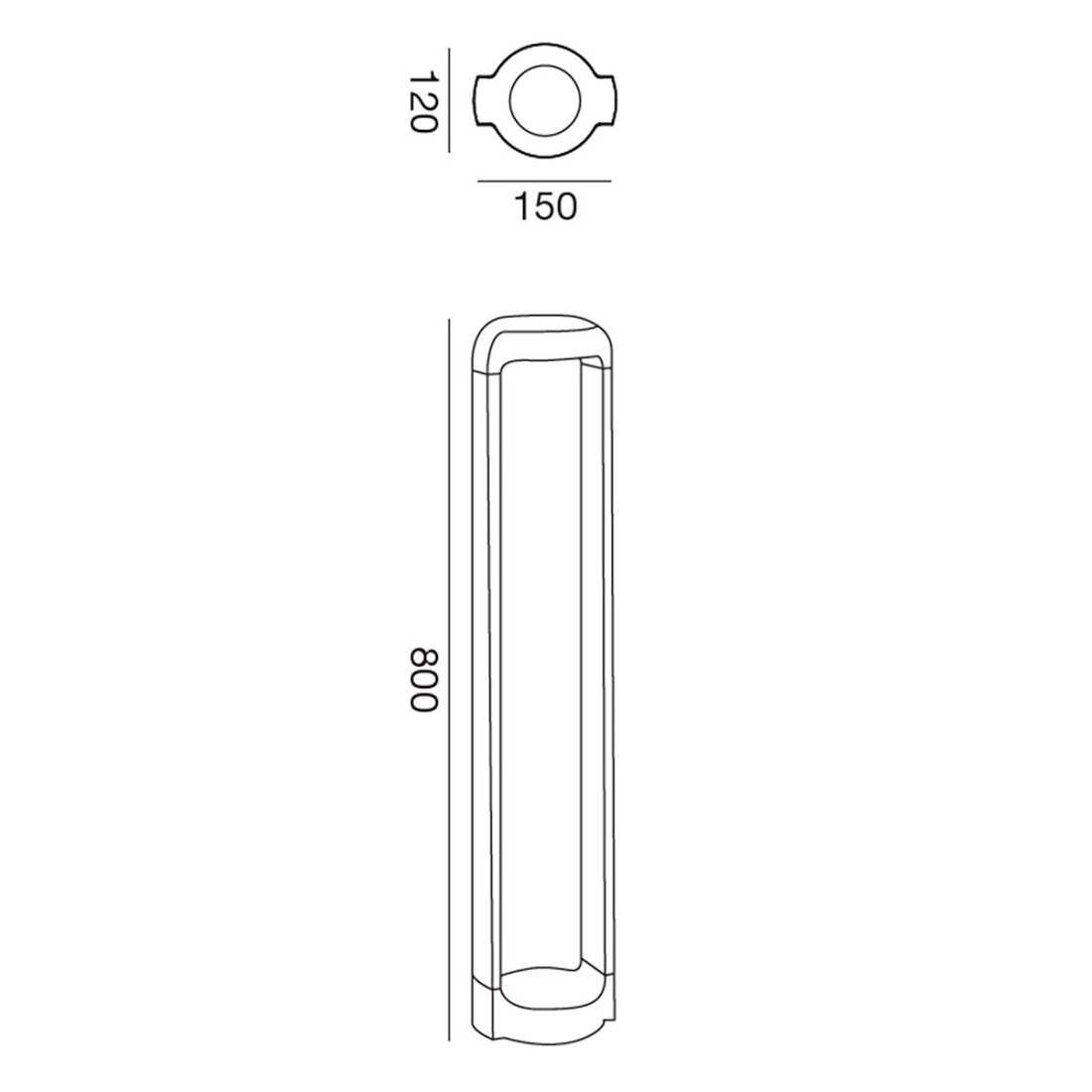 Lampioncino alluminio policarbonato Gea Led EURUS GES452