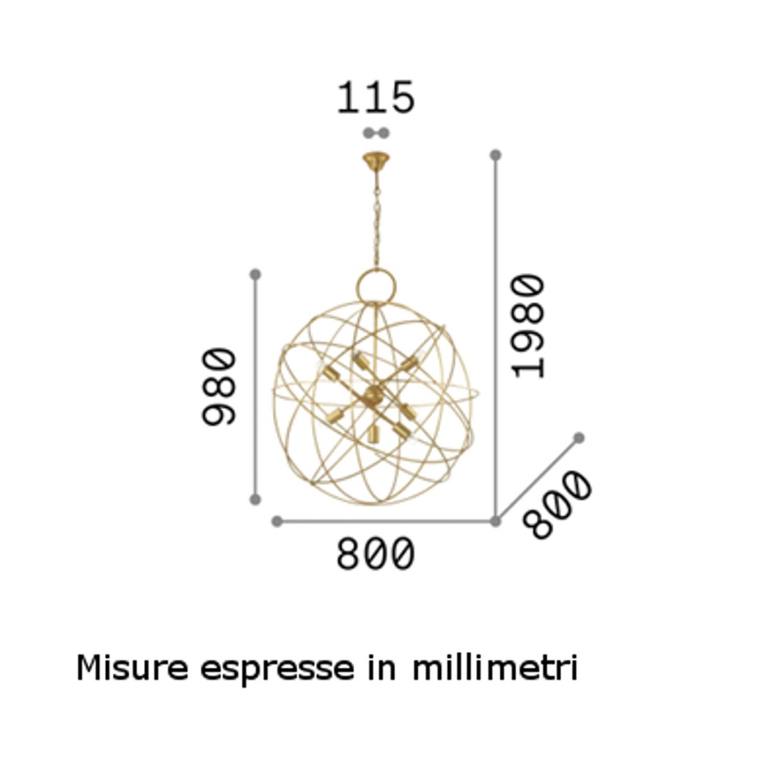 Lámpara led clásica KONSE SP7 156033 Ideal Lux