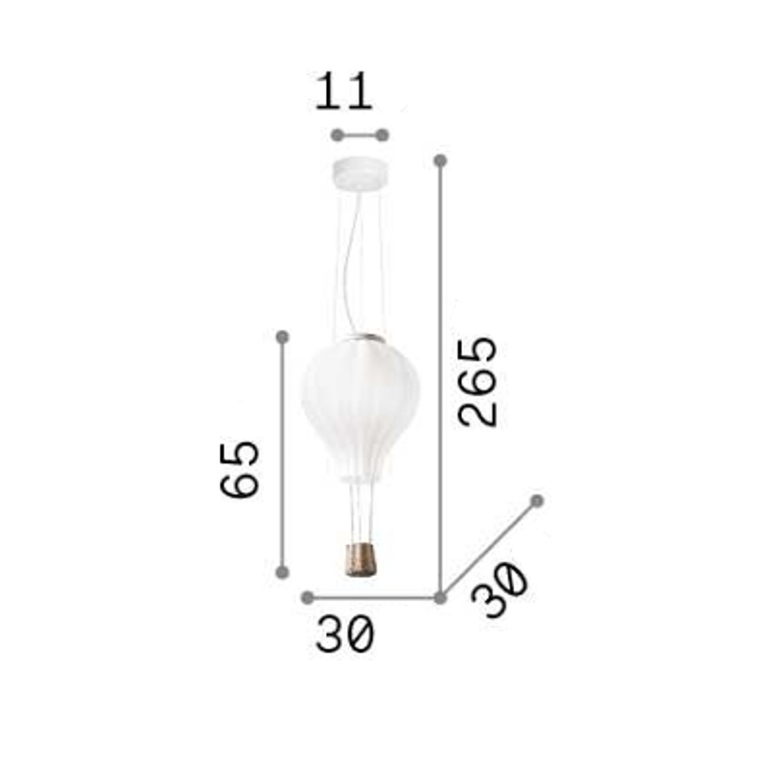 Lámpara de araña moderna Ideal Lux DREAM BIG SP1 179858 E27 LED