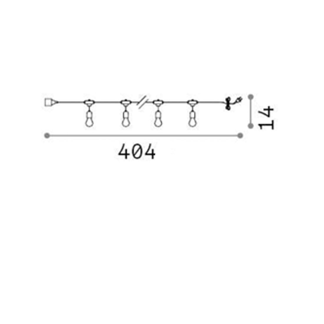 Ideal Lux FIESTA SP5 159836 E27 Cable exterior LED