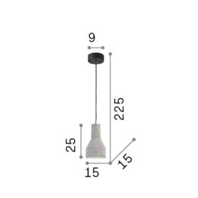 Araña rústica Ideal Lux OIL 1 SP1 110417 E27 LED