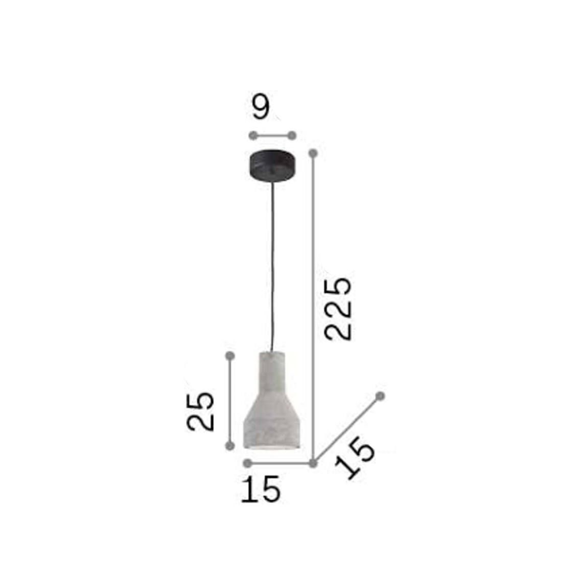 Araña rústica Ideal Lux OIL 1 SP1 110417 E27 LED