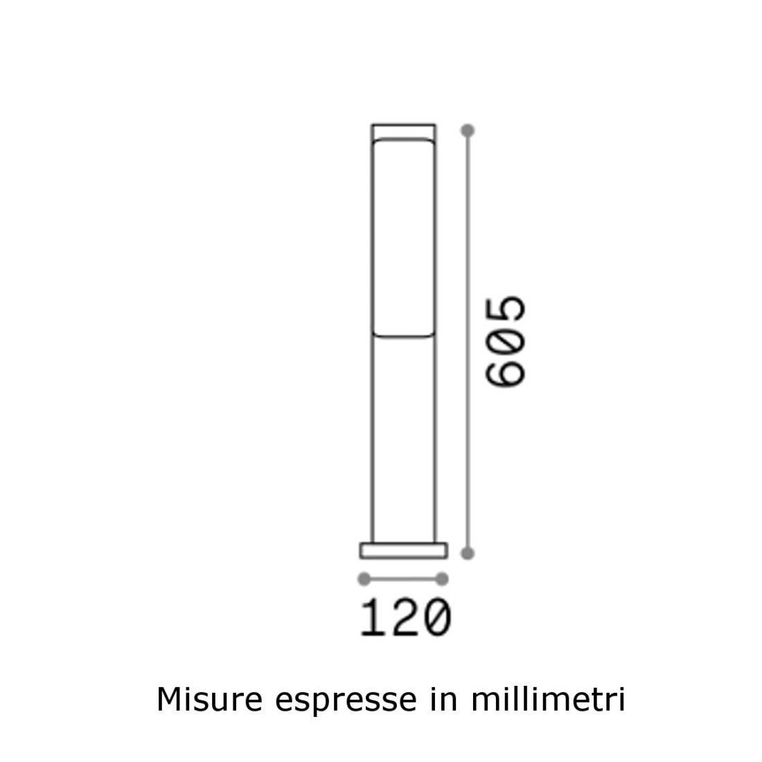 Lampioncino classico Ideal Lux ETERE PT 4000K 246956 LED IP44