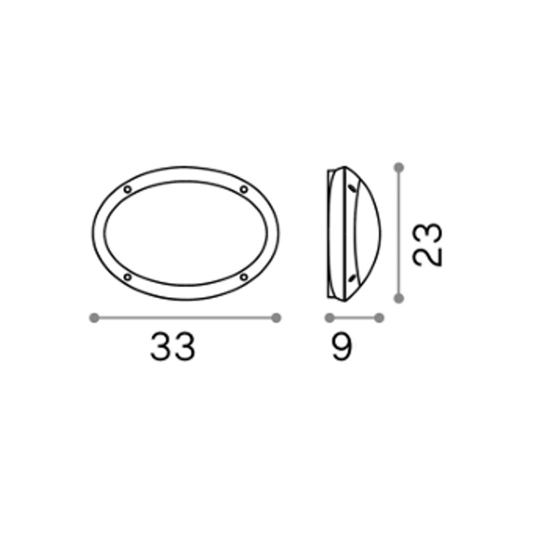 Aplique Ideal Lux MEDEA 1 AP1 E27 LED IP66