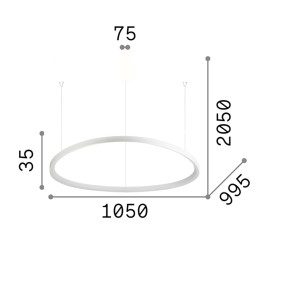 Ideal Lux moderner LED-Kronleuchter GEMINI SP D105 307695 303895