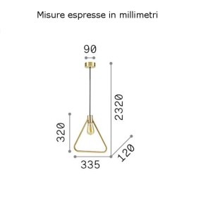 Suspensión, downlight, araña, triangular, triángulo, E27 Led.