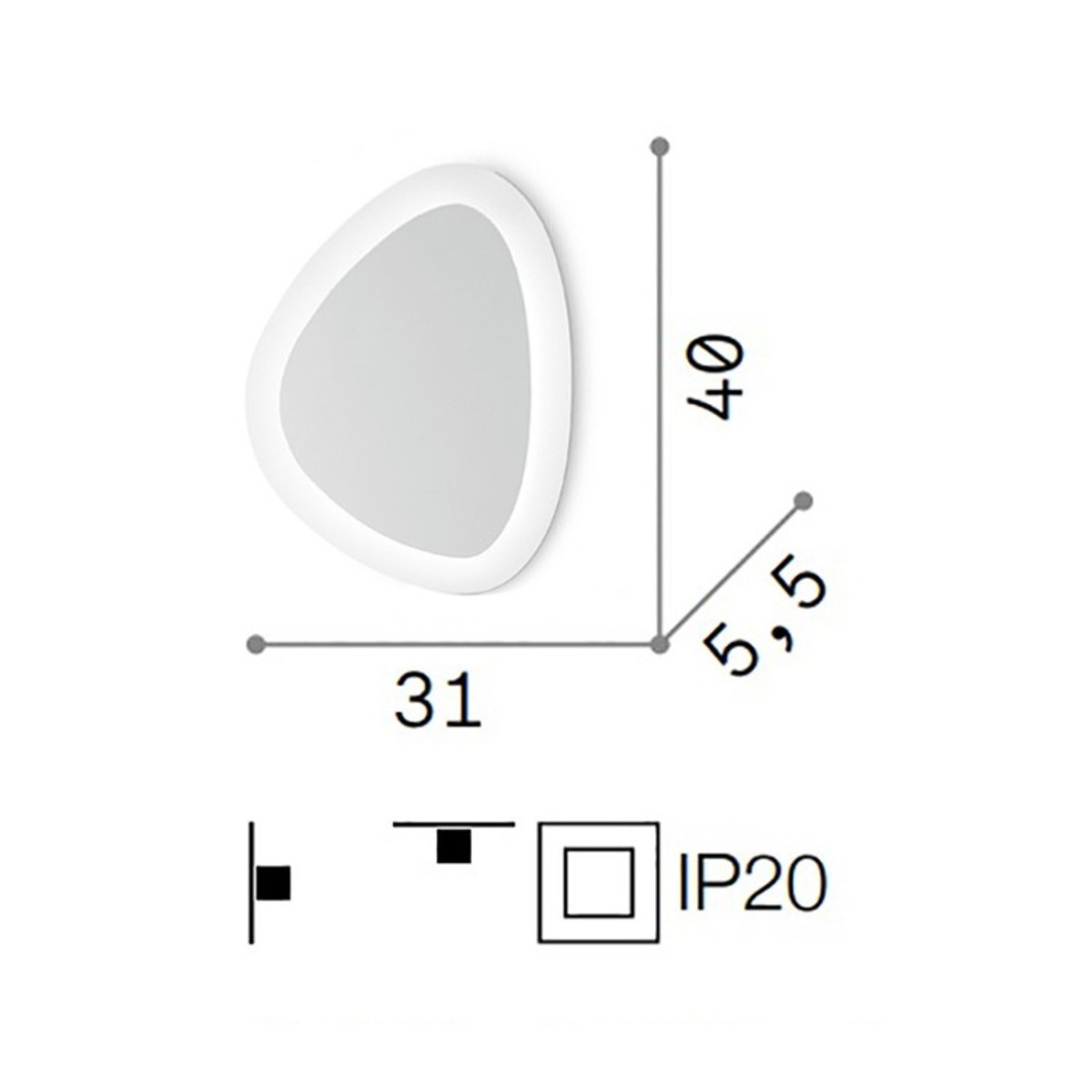 Ideal Lux GINGLE G LED-Deckenleuchte 196220