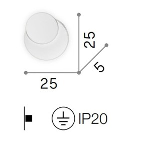 Ideal Lux LED-Wandleuchte POUCHE 259345 Metall