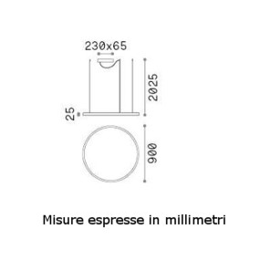 Ideal Lux ORACLE SLIM 229508 lámpara led negra