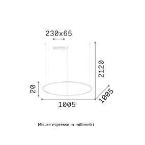 Lampadario led Ideal Lux HULAHOOP SP D100 258751