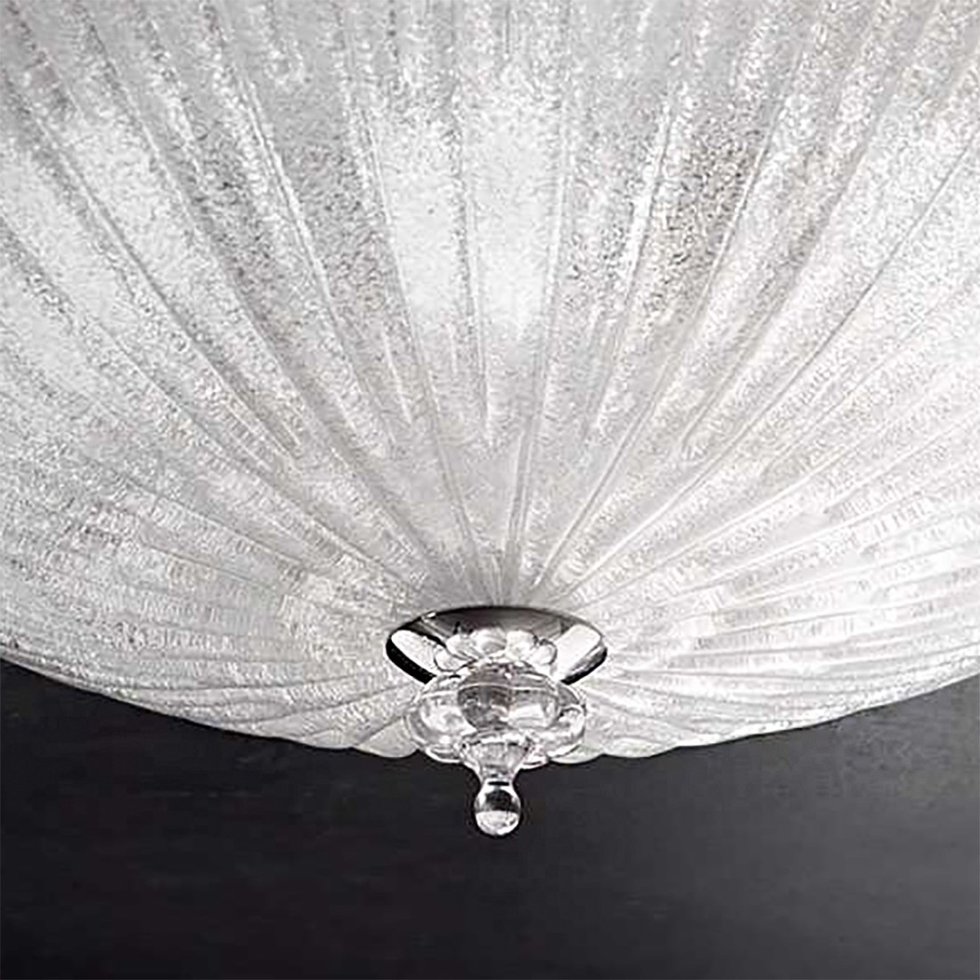 Ideal Lux SHELL 008608 lámpara de techo de vidrio transparente granulado