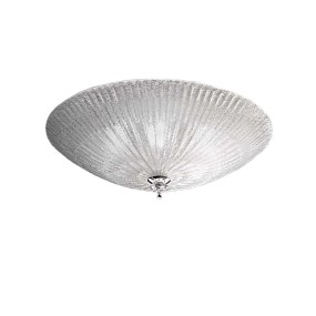 Ideal Lux SHELL 008615 lámpara de techo de vidrio granulado transparente