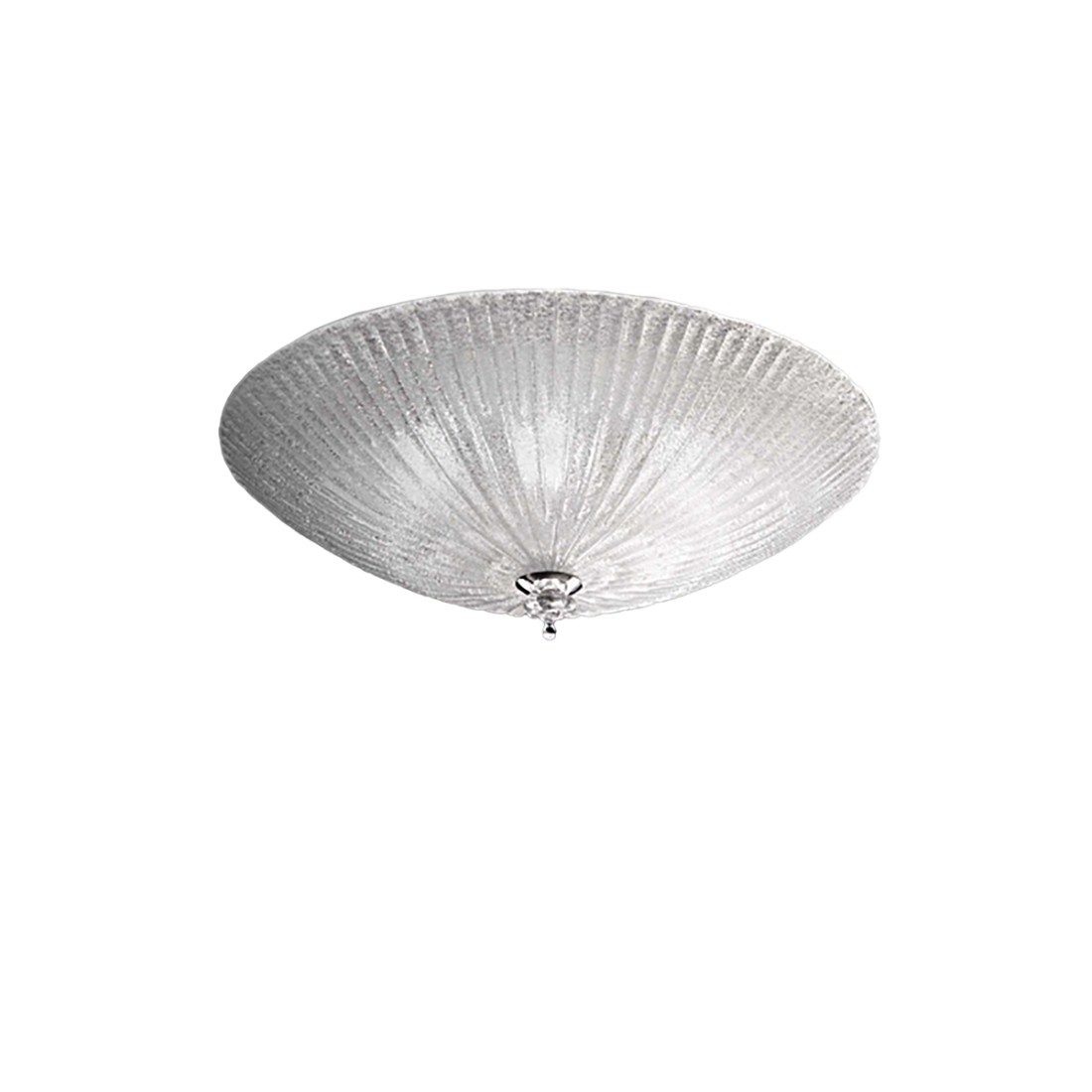 Plafoniera vetro graniglia trasparente Ideal Lux SHELL 008608