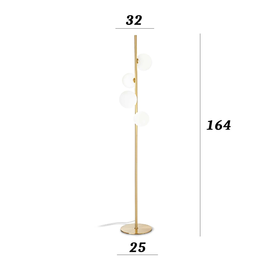 Stehleuchte aus Messing PERLAGE 277967