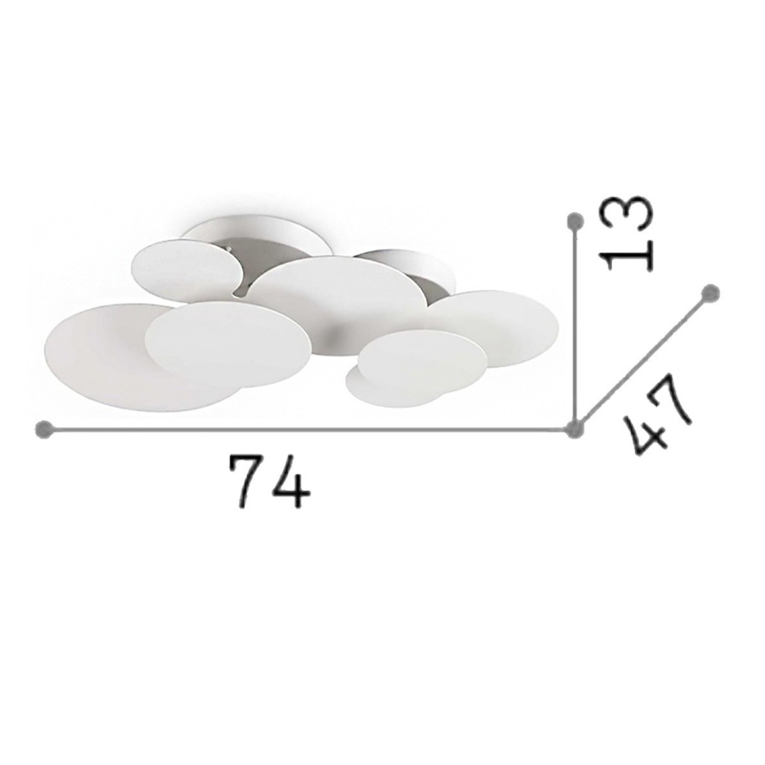 Ideal Lux CLOUD 285207 plafón led moderno