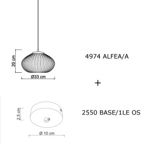 Lámpara de araña clásica de cristal Sikrea ALFEA A 4974 +2550 E27 LED