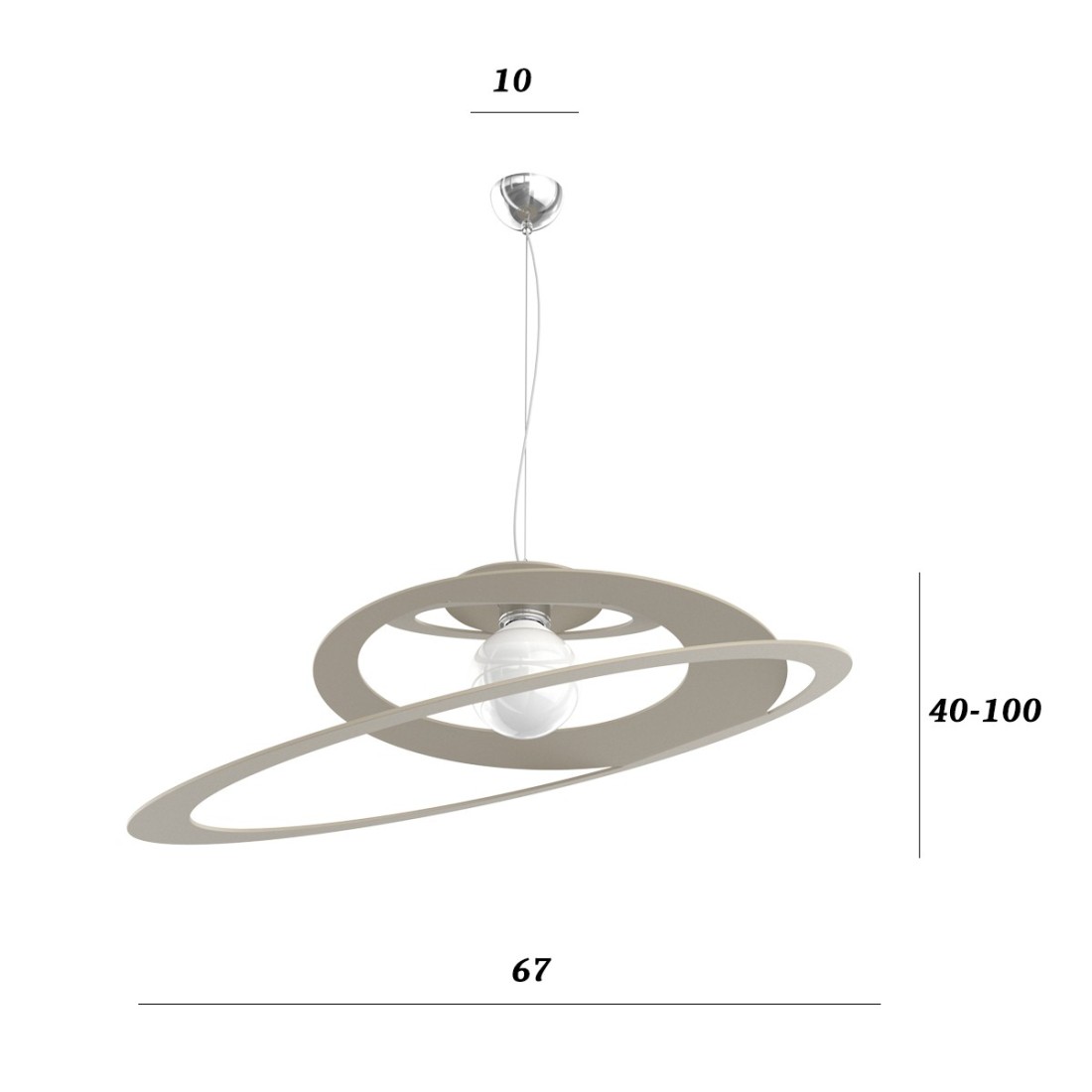 Moderner Metallkronleuchter Top Light BUNGEE 1197 S70