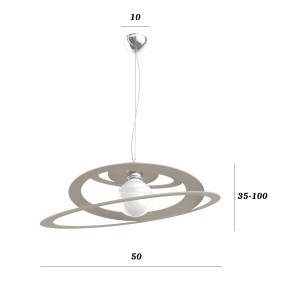 Moderner Metallkronleuchter Top Light BUNGEE 1197 S50