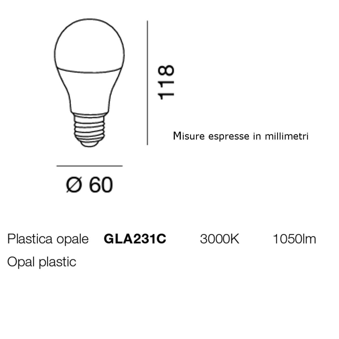 Ampoule LED à lumière chaude 12W E27 grande attaque