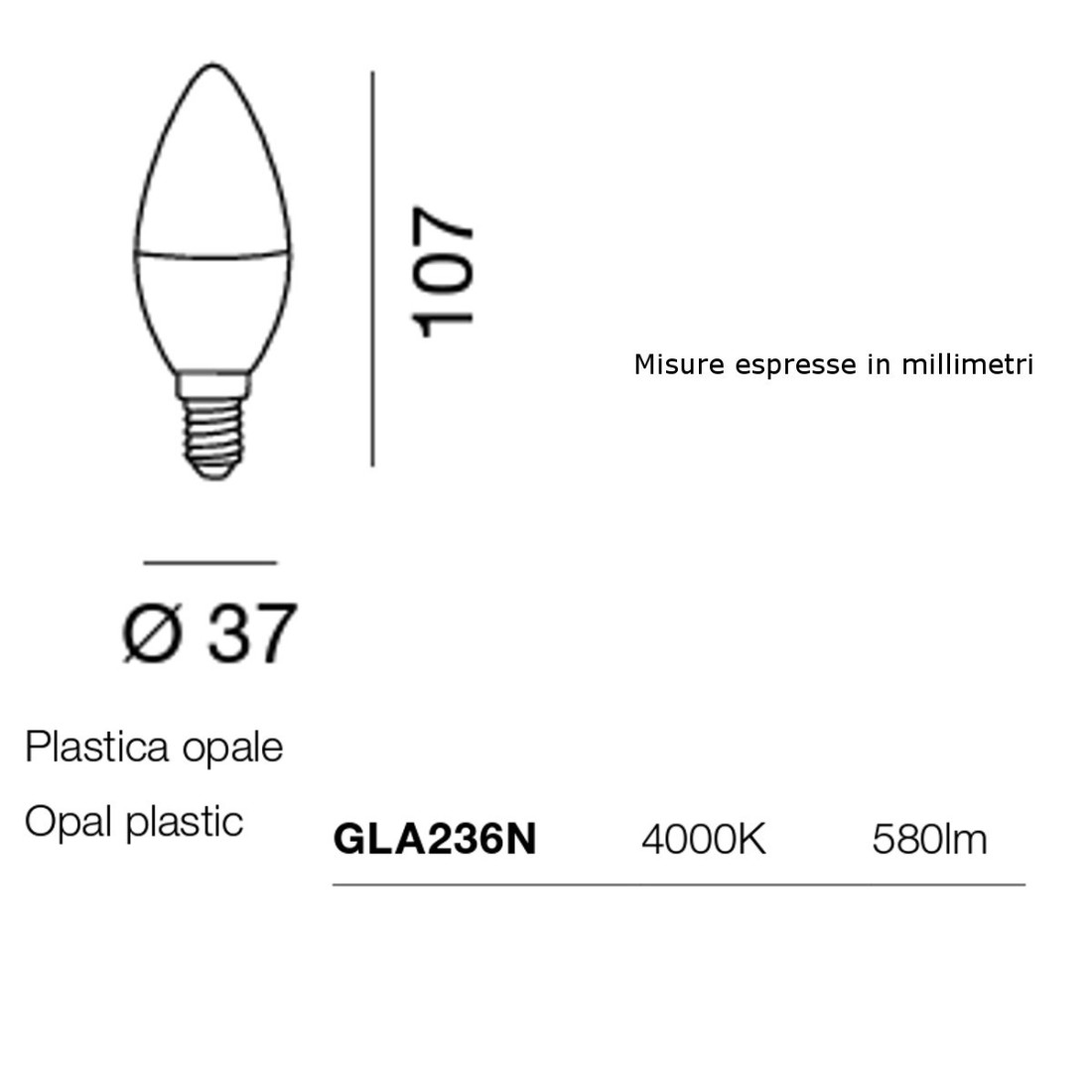 7W olivfarbenes LED Leuchtmittel mit kleinem Universal E14 Anschluss