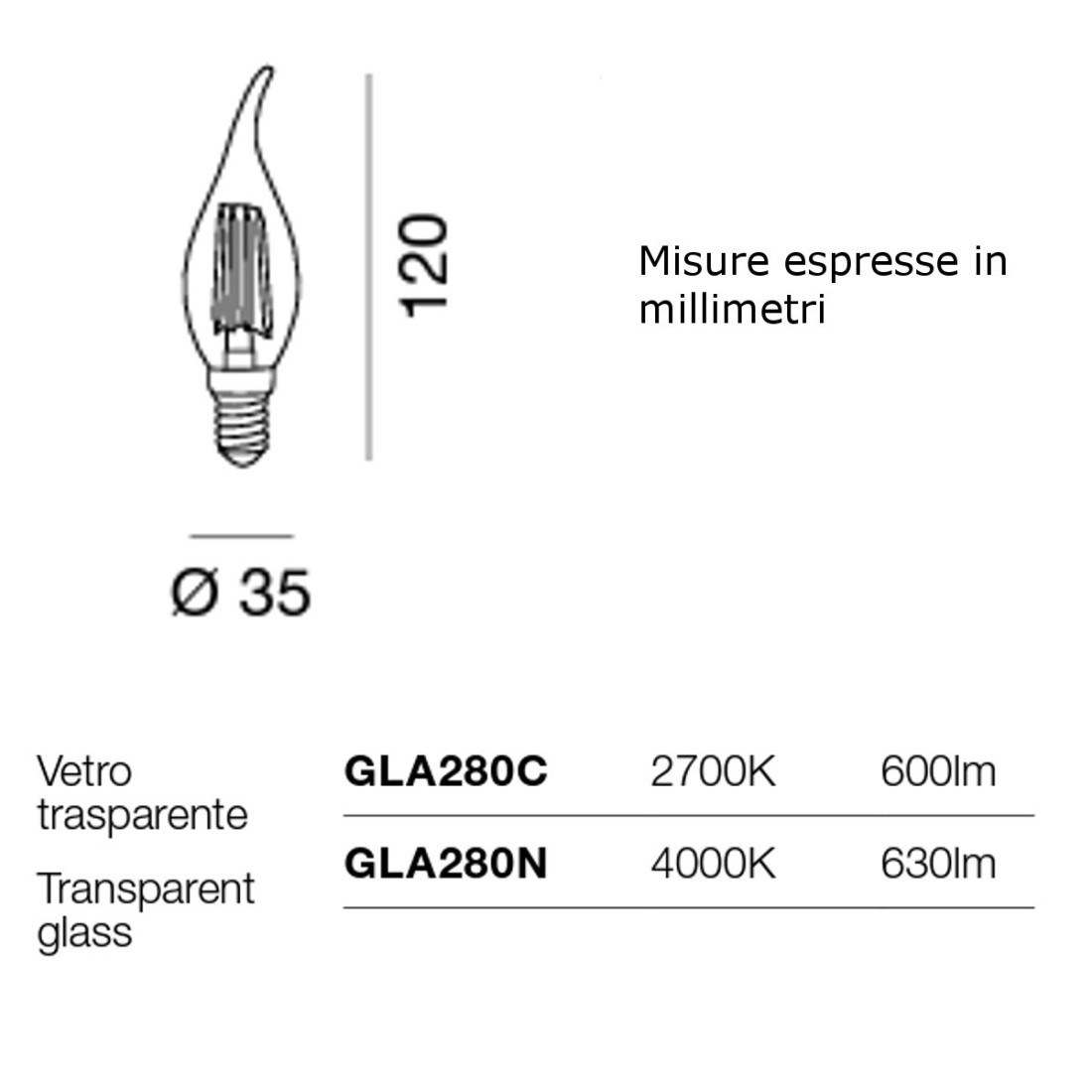 6W LED-Glühbirne mit kleinem E14-Anschluss