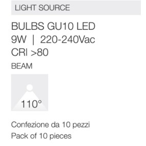 Pack de 10 ampoules Gea Led GLA350 C GU10