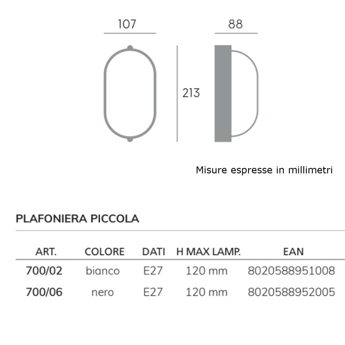 Sovil Aplique moderno Iluminación INDUSTRIAL OVAL 700 E27 LED