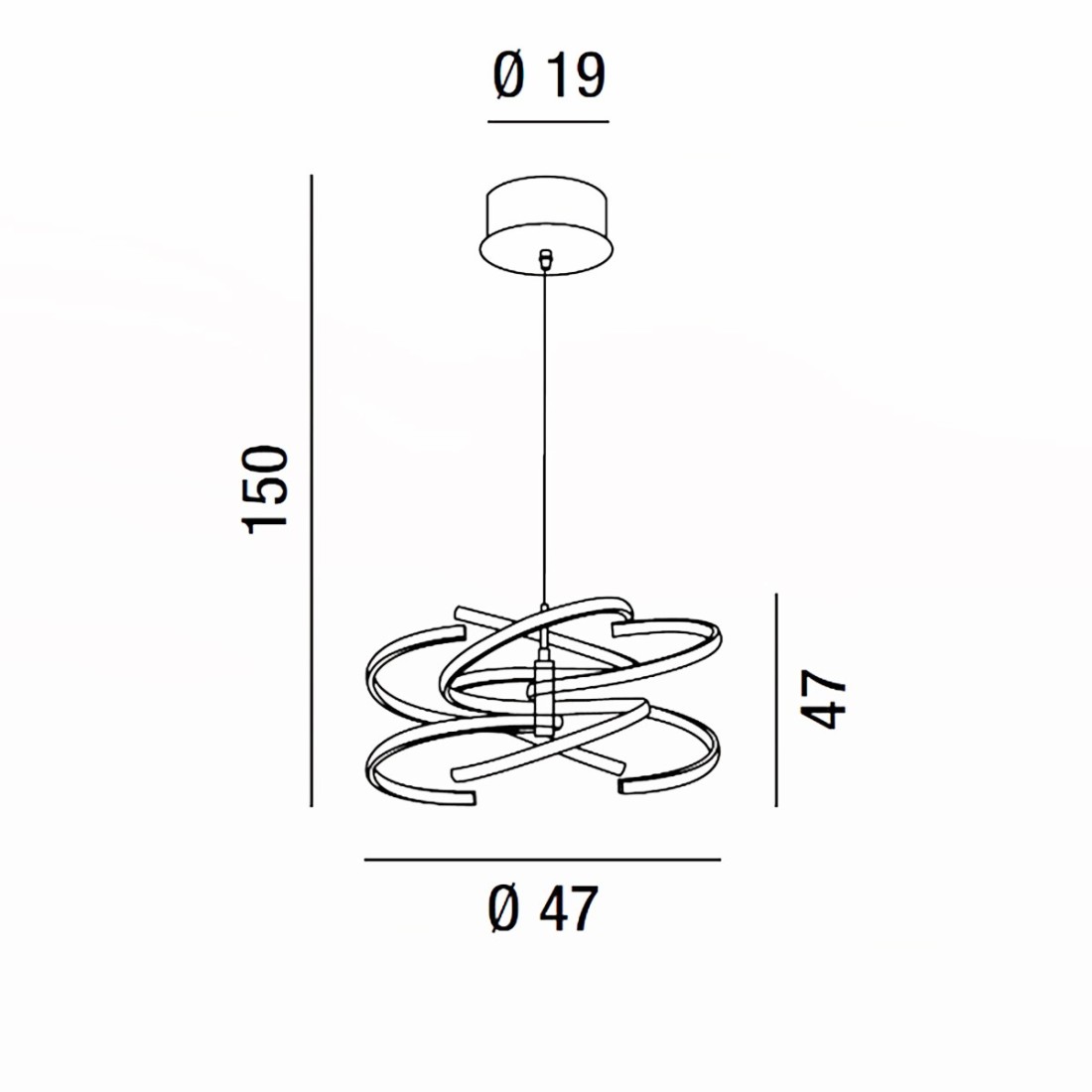 Perenz NEST 6396 B 3000°K LED lustre moderne à suspension blanc