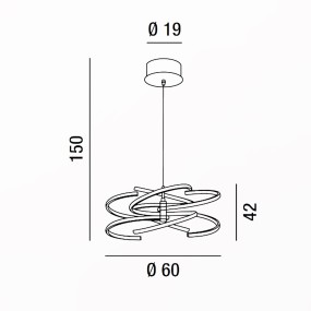 Perenz d'intérieur moderne Perenz NEST 6397 B LC 3000 ° K LED